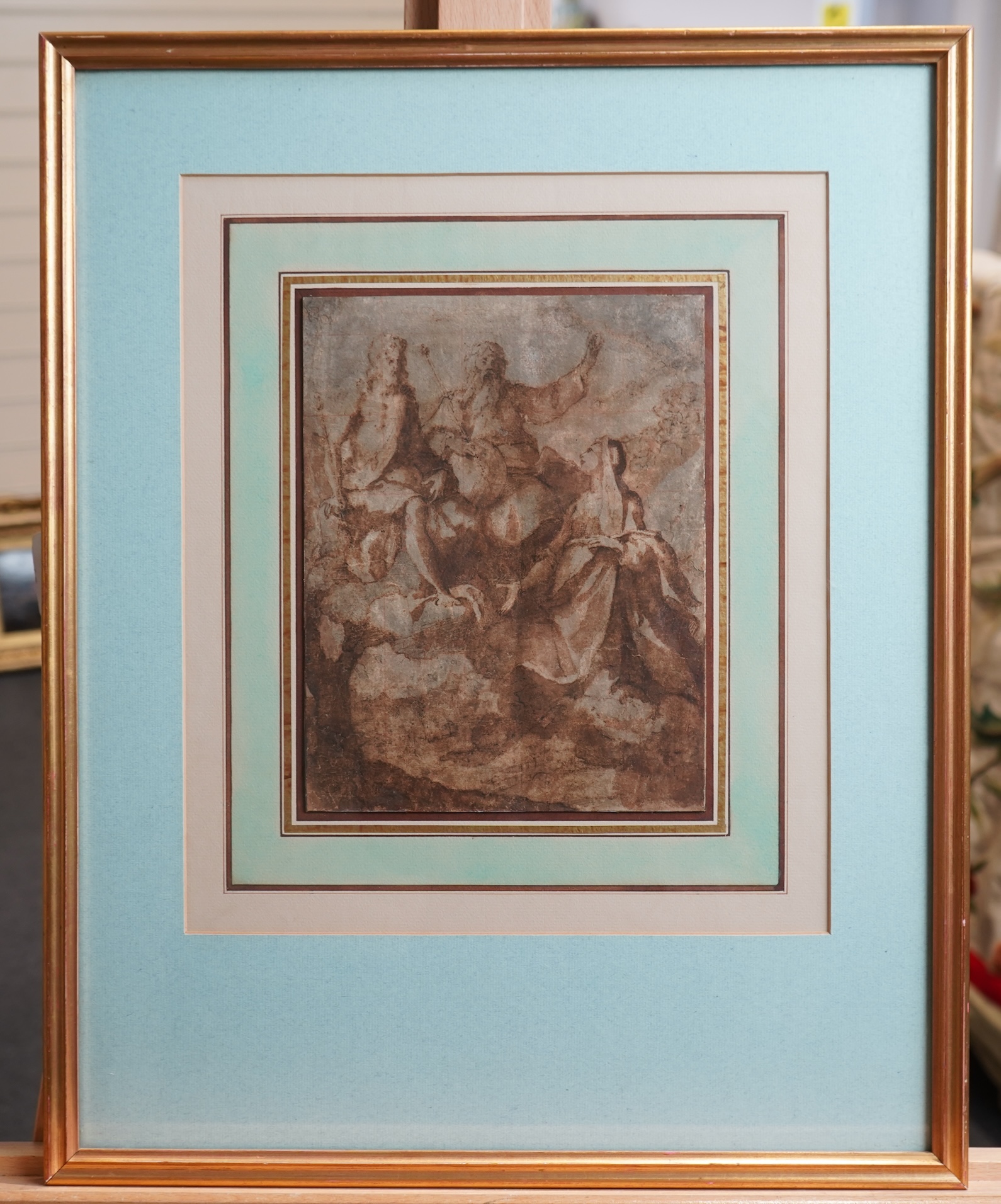 Attributed to Francesco Vanni, Italian 1563-1610, 'The Coronation of the Virgin'